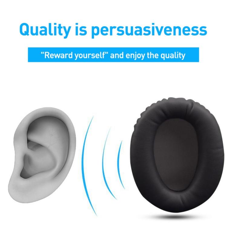 2pcs Ice Silk Cloth Earphone Replacement Earpads Pads For Sony MDR-1AM2 - Black