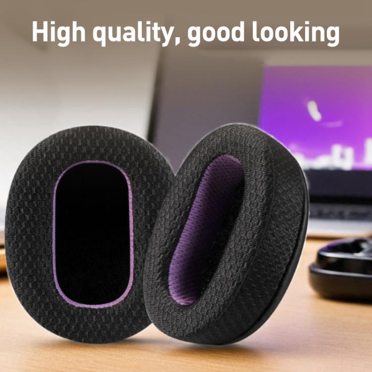 2pcs Magic Ice Skin Earphone Replacement Earpads Pads For Sony WH-CH710N / WH-CH720N - Black Purple