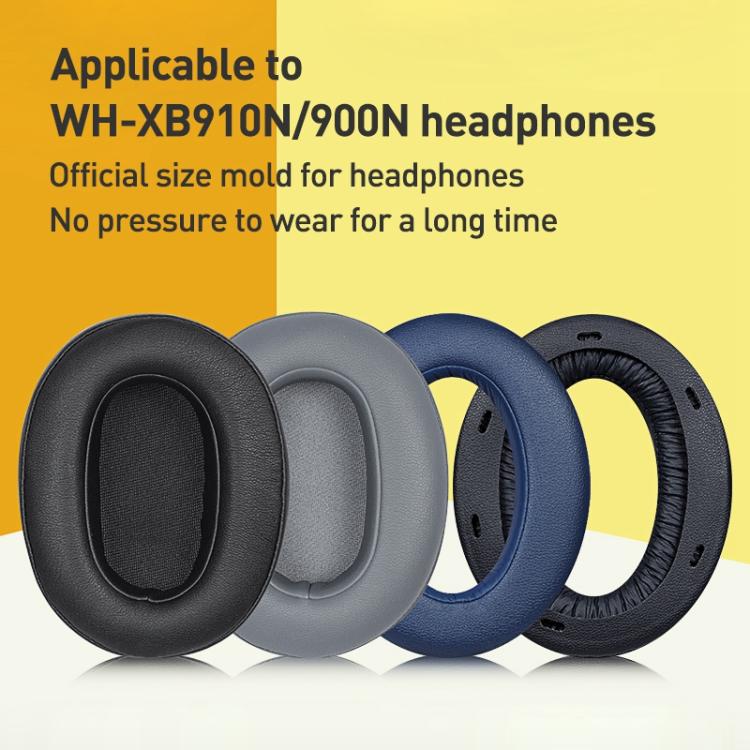 2 Pack Magic Ice Skin Earphone Replacement Earpads Pads For Sony WH-XB910N - Black Purple