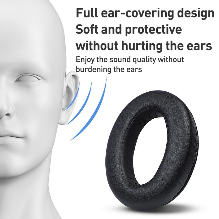 2 Pack Magic Ice Skin Earphone Replacement Earpads Pads For Sony WH-XB910N - Black Purple