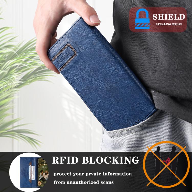 For Samsung Galaxy A17 5G TTUDRCH RFID Retro Texture Magnetic Leather Phone Case