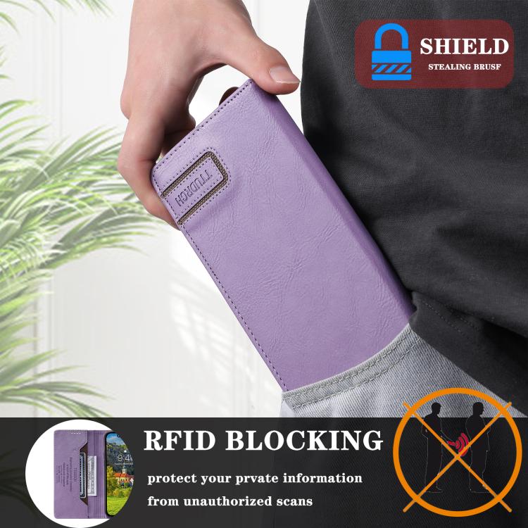 For Samsung Galaxy A17 5G TTUDRCH RFID Retro Texture Magnetic Leather Phone Case