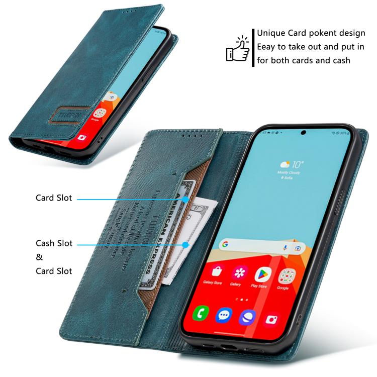 For Samsung Galaxy A37 5G TTUDRCH RFID Retro Texture Magnetic Leather Phone Case