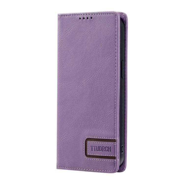 For Samsung Galaxy A57 5G TTUDRCH RFID Retro Texture Magnetic Leather Phone Case