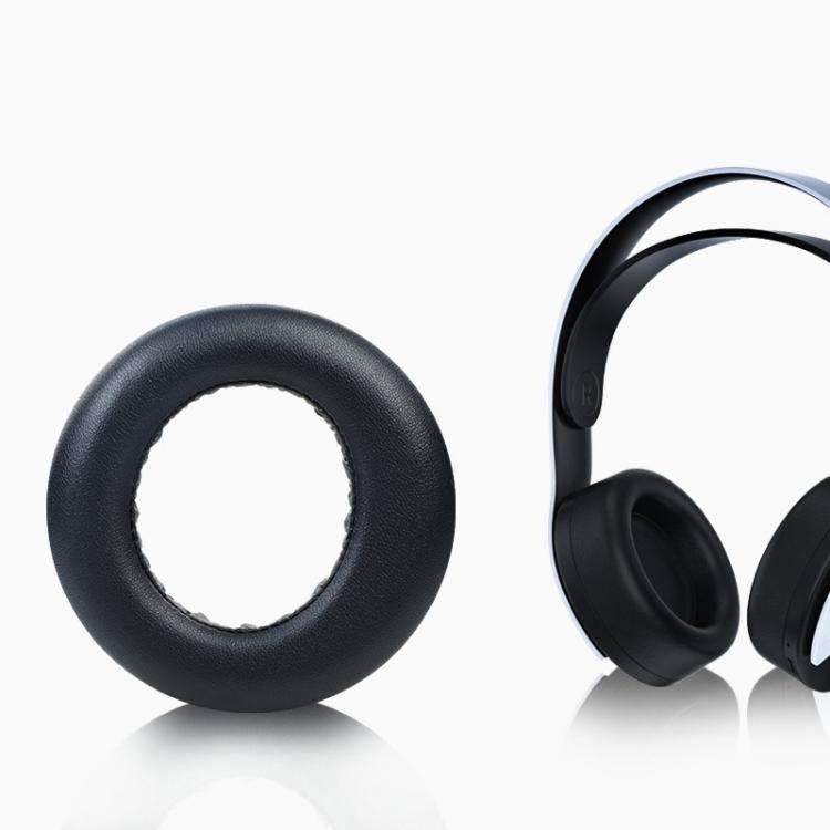1 Pair Lambskin Earphone Replacement Earpads Pads For Sony Playstation 5 PS5 - Black