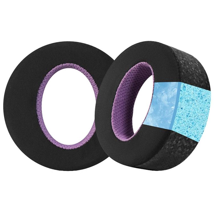 1 Pair Magic Ice Skin Earphone Replacement Earpads Pads For Sony Playstation 5 PS5 - Black Purple