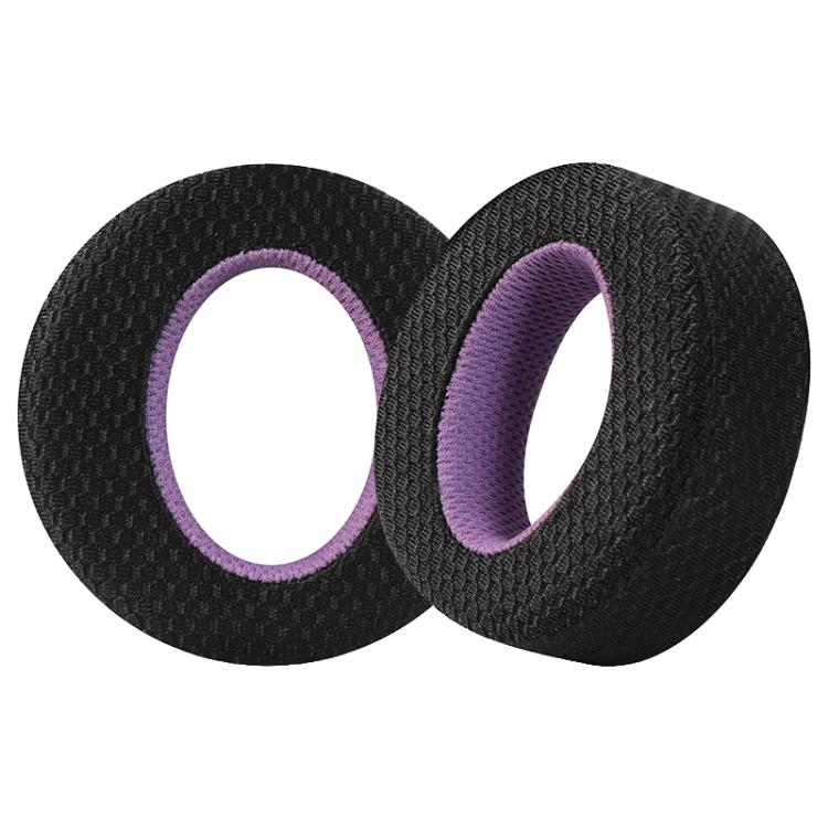 1 Pair Breathable Mesh Earphone Replacement Earpads Pads For Sony Playstation 5 PS5 - Black Purple