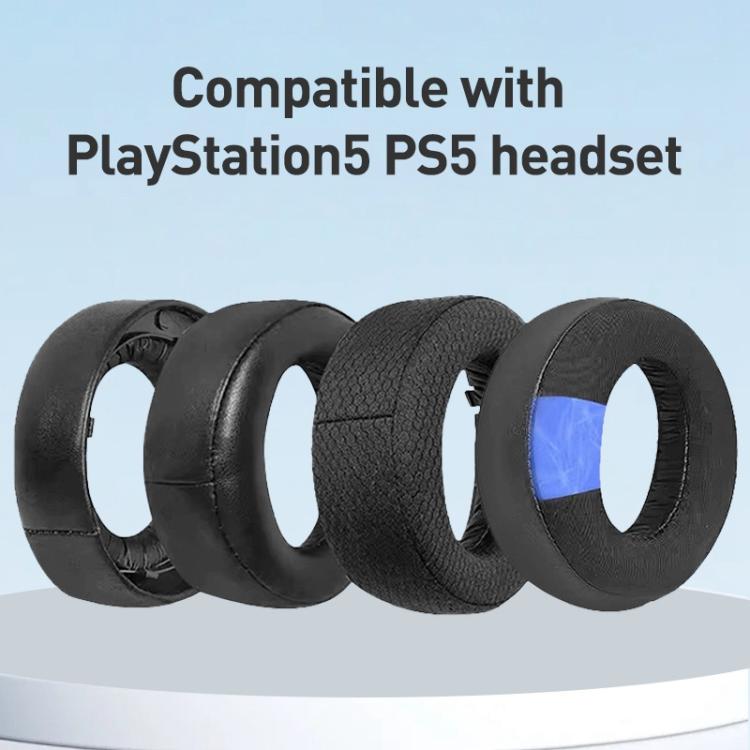 1 Pair Breathable Mesh Earphone Replacement Earpads Pads For Sony Playstation 5 PS5 - Black Purple