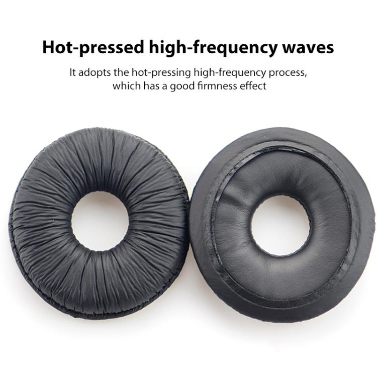 2pcs Insert Replacement Earpads For Panasonic RP-DJ1200 / RP-DJ1205 / RP-DJ1210, Material:Protein Leather - Black