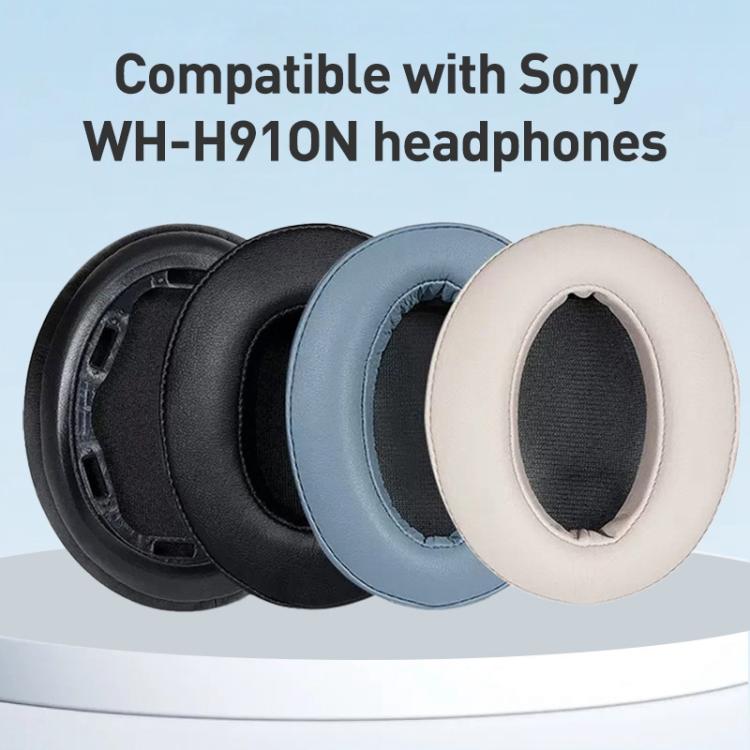 2pcs Lambskin Earphone Replacement Earpads Pads For Sony WH-H910N - Black