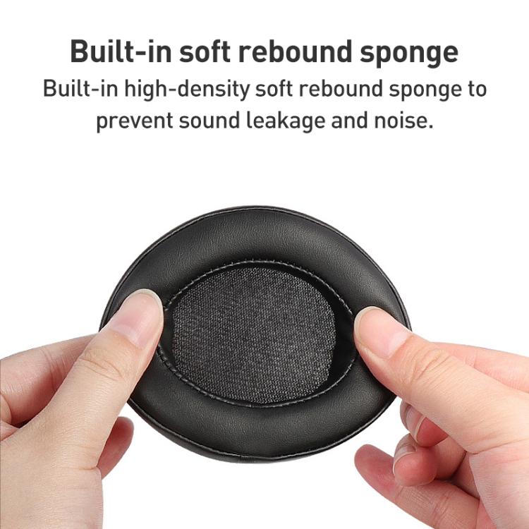 2pcs Lambskin Earphone Replacement Earpads Pads For Sony WH-H910N - Black