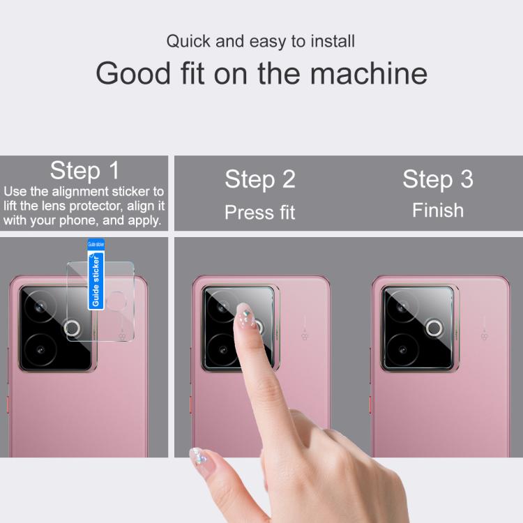 For Realme GT 7 / 7T Global IMAK Rear Camera Lens Glass Film Thin Version