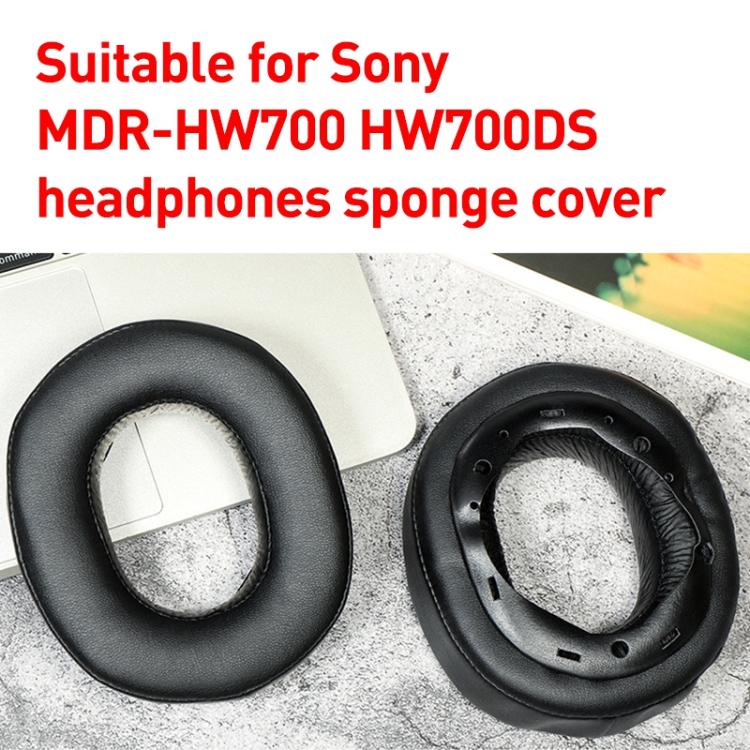 2pcs Protein Leather Earphone Replacement Earpads Pads For Sony MDR-HW700 - Black