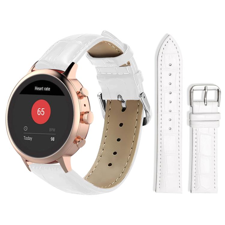 18mm For Fossil Female Sport/Charter HR xDfind Bamboo Texture Pin Buckle Leather Watch Band