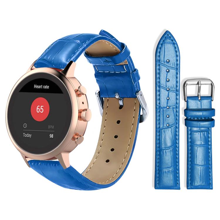 18mm For Fossil Female Sport/Charter HR xDfind Bamboo Texture Pin Buckle Leather Watch Band
