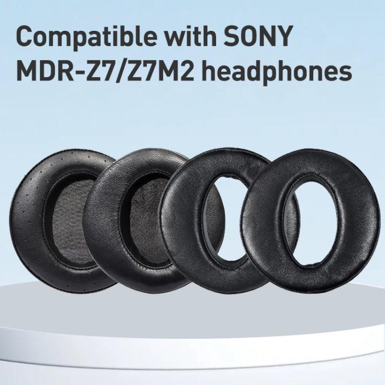2pcs Lambskin Earphone Replacement Earpads Pads For Sony MDR-Z7 / MDR-Z7M2 - Black