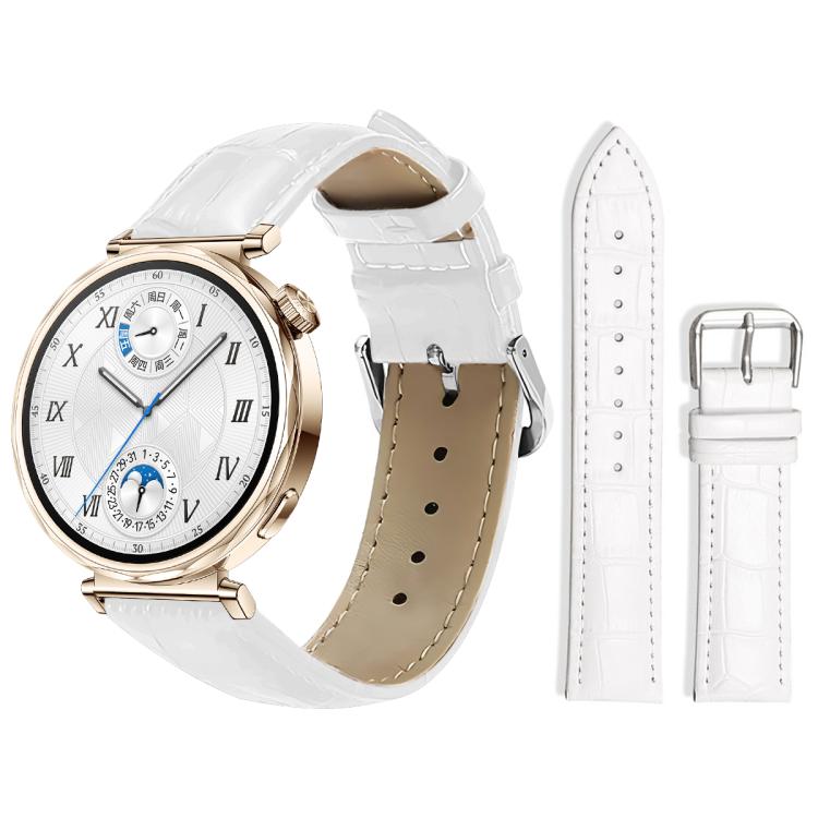 18mm For Huawei GT5/GT4 41mm / OPPO Watch X2 Mini xDfind Bamboo Texture Pin Buckle Leather Watch Band