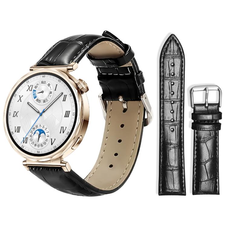 18mm For Huawei GT5/GT4 41mm / OPPO Watch X2 Mini xDfind Bamboo Texture Pin Buckle Leather Watch Band