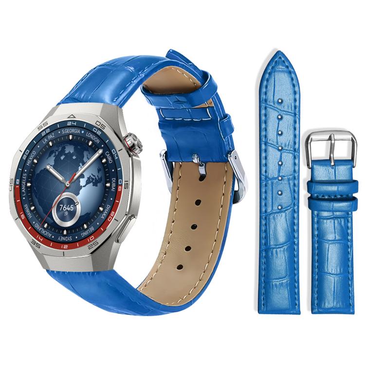 22mm For Huawei Watch GT5/GT5 Pro/4/4 Pro xDfind Bamboo Texture Pin Buckle Leather Watch Band
