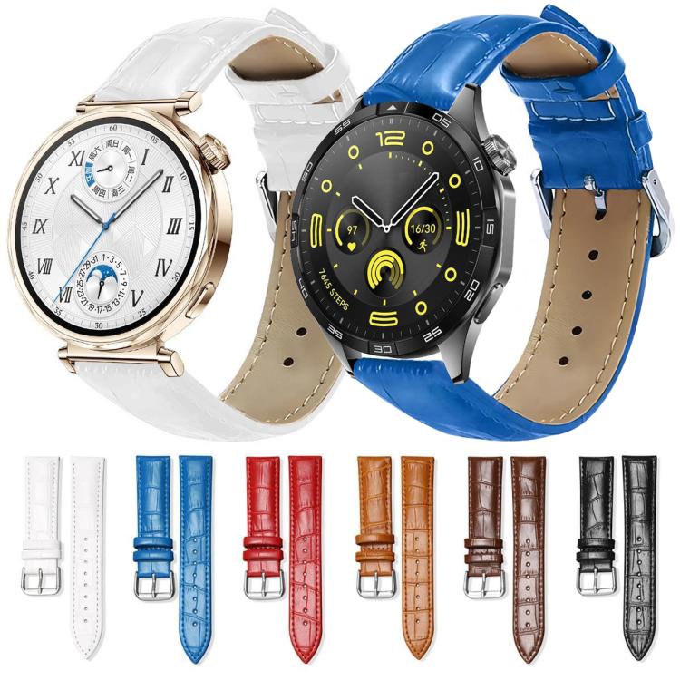 22mm For Huawei Watch GT5/GT5 Pro/4/4 Pro xDfind Bamboo Texture Pin Buckle Leather Watch Band