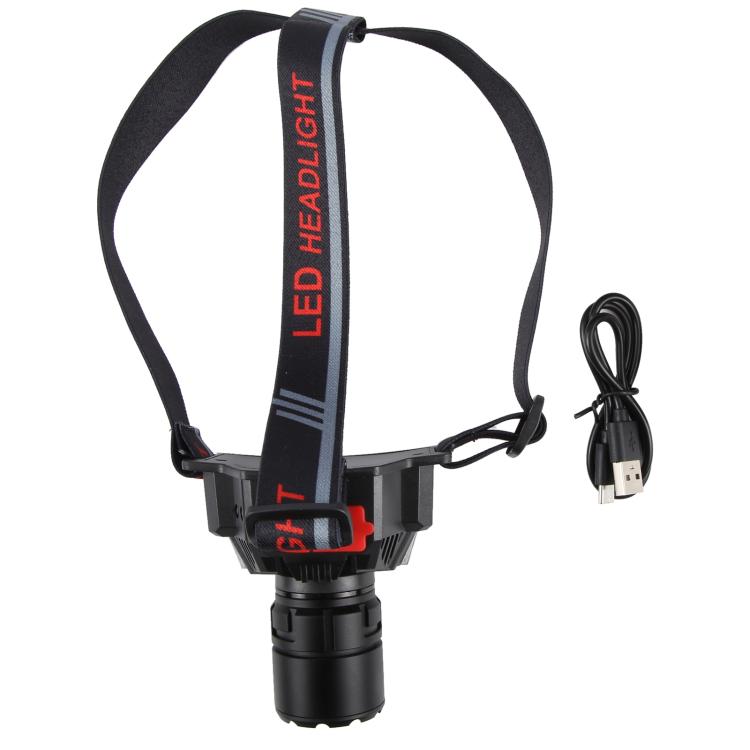 A860B Outdoor Work White Laser Wick Super Bright Sensor Headlamp - Black