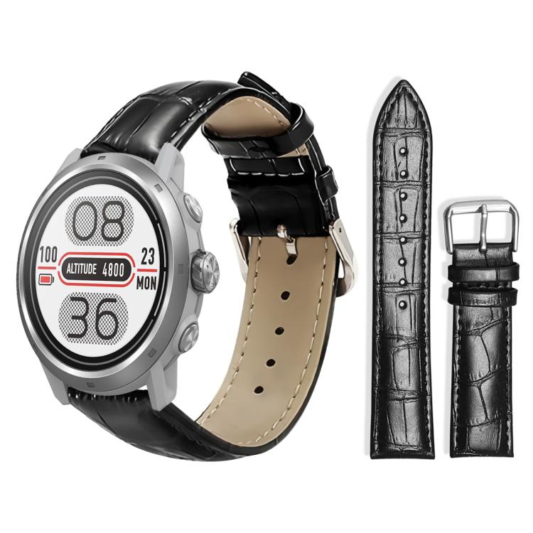 20mm For COROS APEX 2 42mm / PACE 2 xDfind Bamboo Texture Pin Buckle Leather Watch Band