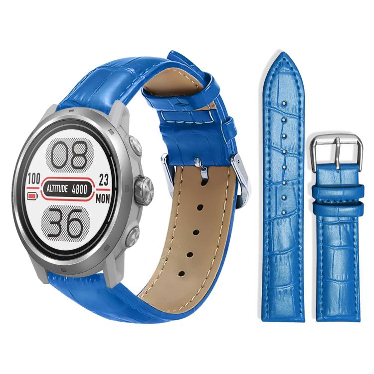 20mm For COROS APEX 2 42mm / PACE 2 xDfind Bamboo Texture Pin Buckle Leather Watch Band