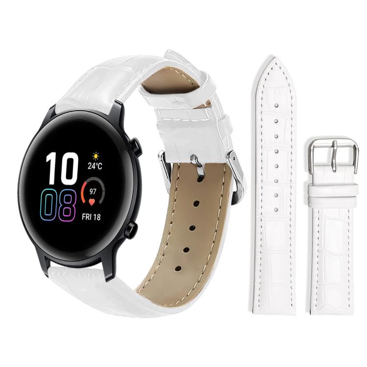 20mm For Honor Watch ES / Magic Watch2 42mm xDfind Bamboo Texture Pin Buckle Leather Watch Band