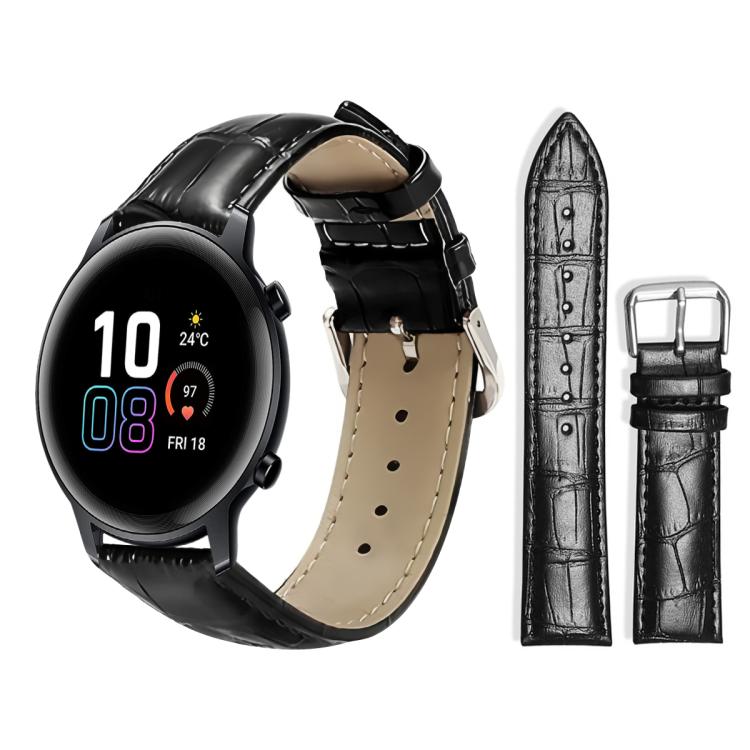 20mm For Honor Watch ES / Magic Watch2 42mm xDfind Bamboo Texture Pin Buckle Leather Watch Band