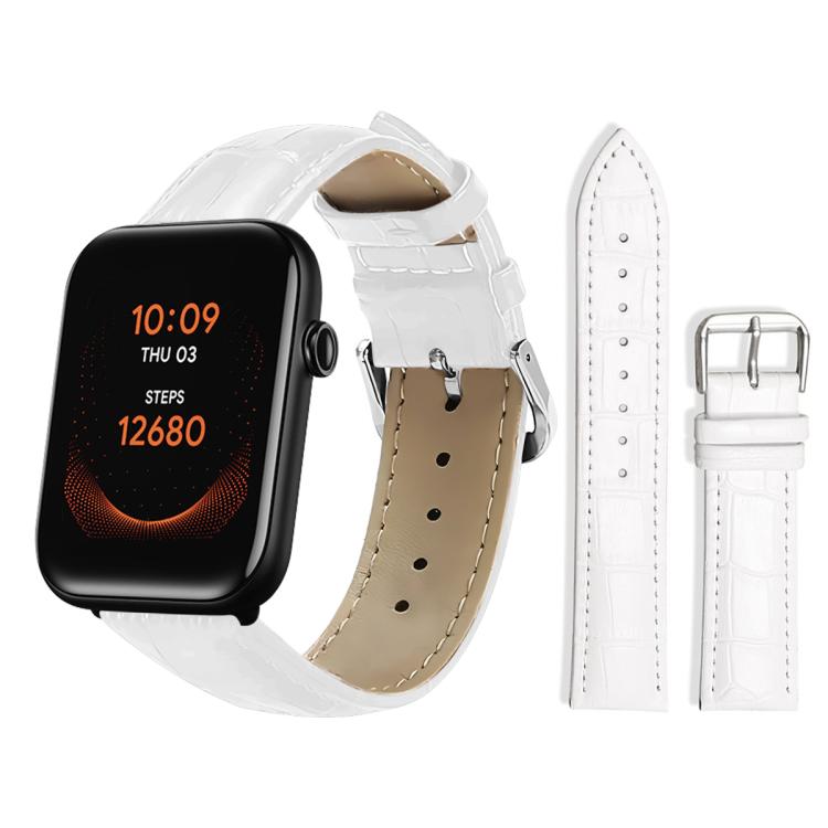 20mm For Ticwatch GTH / E3 / E / 2 xDfind Bamboo Texture Pin Buckle Leather Watch Band