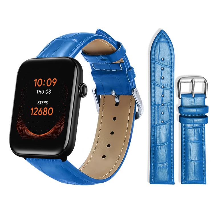 20mm For Ticwatch GTH / E3 / E / 2 xDfind Bamboo Texture Pin Buckle Leather Watch Band