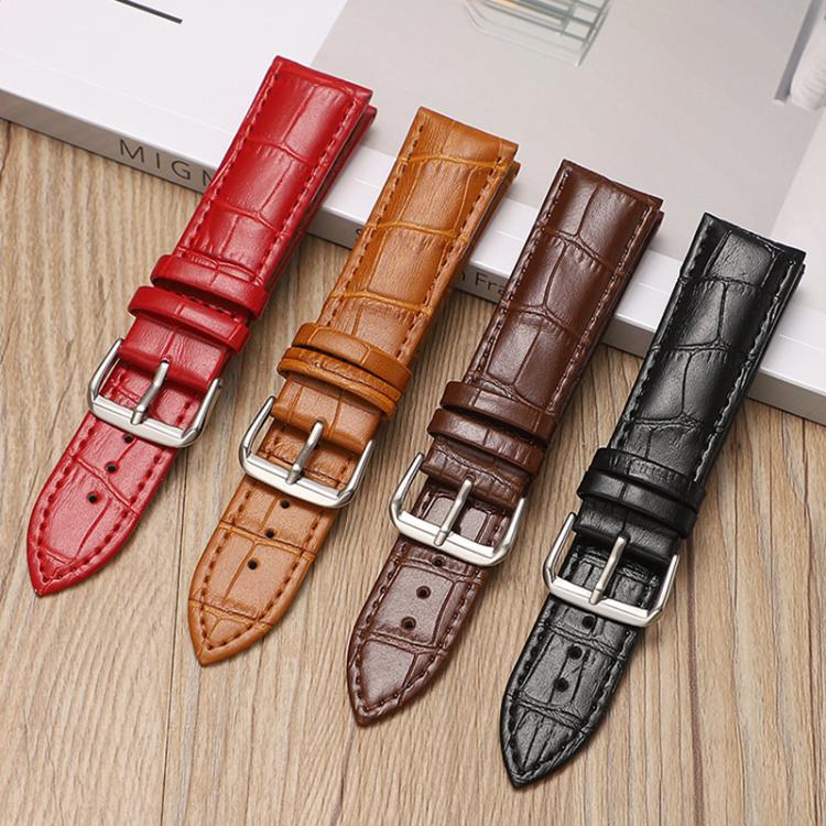 20mm For Ticwatch GTH / E3 / E / 2 xDfind Bamboo Texture Pin Buckle Leather Watch Band