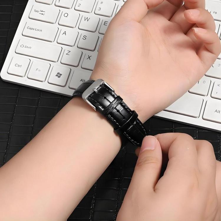 20mm For Ticwatch GTH / E3 / E / 2 xDfind Bamboo Texture Pin Buckle Leather Watch Band