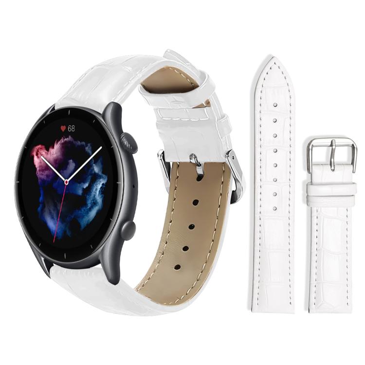 22mm For Amazfit GTR 4/3/3 Pro/Bip6/Bip5 xDfind Bamboo Texture Pin Buckle Leather Watch Band