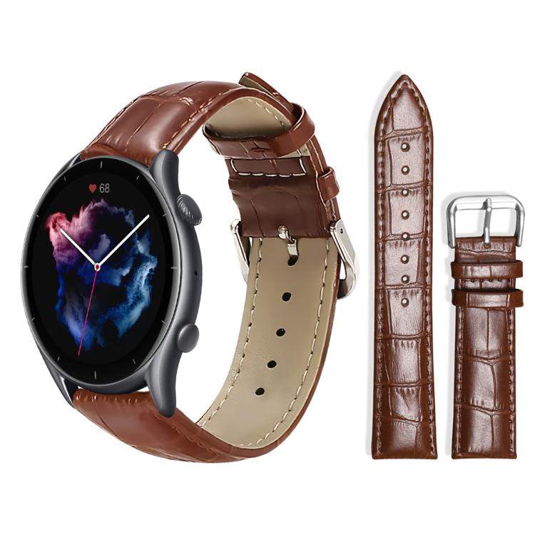 22mm For Amazfit GTR 4/3/3 Pro/Bip6/Bip5 xDfind Bamboo Texture Pin Buckle Leather Watch Band