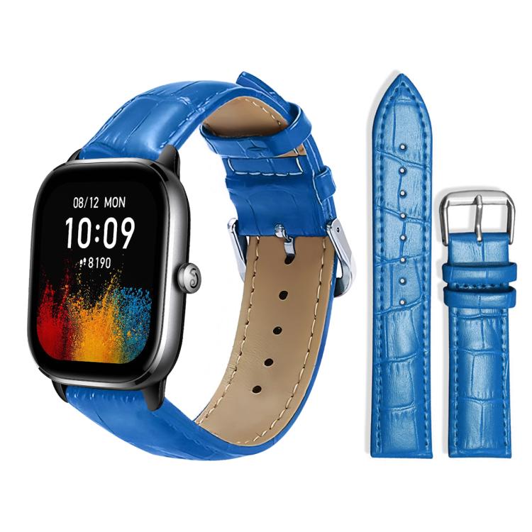 20mm For Amazfit GTS4 mini/GTS3/2/2E xDfind Bamboo Texture Pin Buckle Leather Watch Band