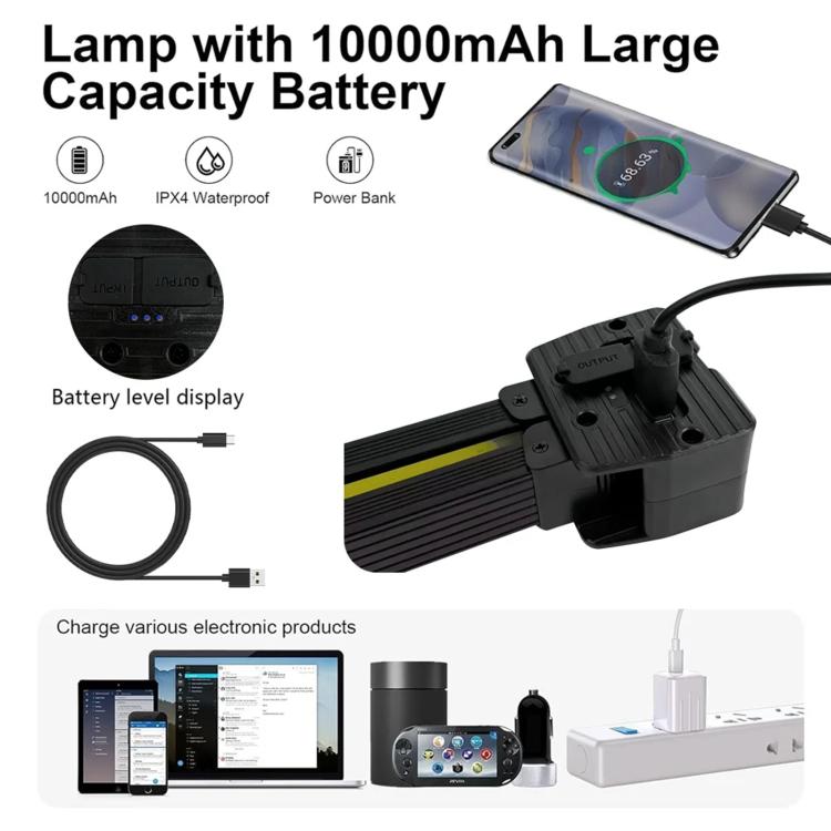 A55 LED Multifunctional Folding Working Light - Black