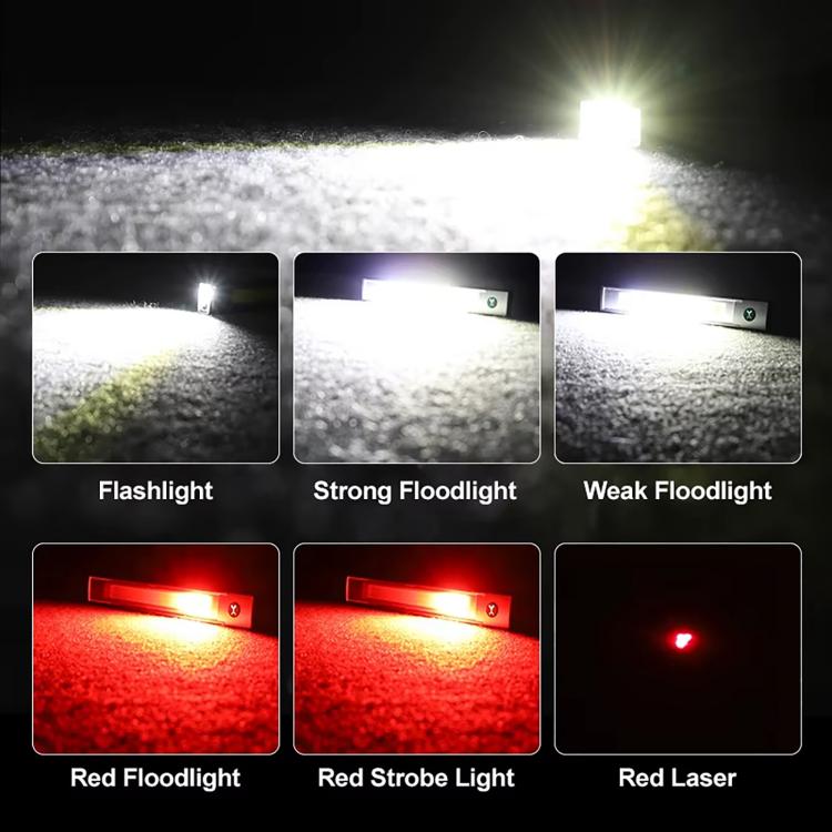 DXC-512 Multifunctional Pen Lamp Work Flashlight with Red Laser Light - Silver