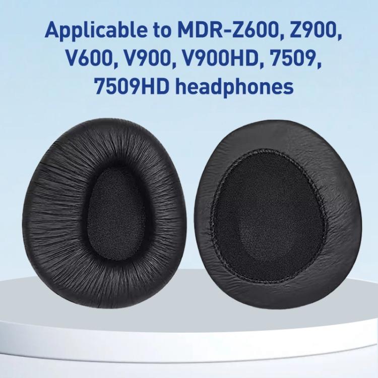 2pcs Frog Skin Earphone Replacement Earpads Pads For Sony MDR-Z600 / Z900 / V600 / V900 - Black
