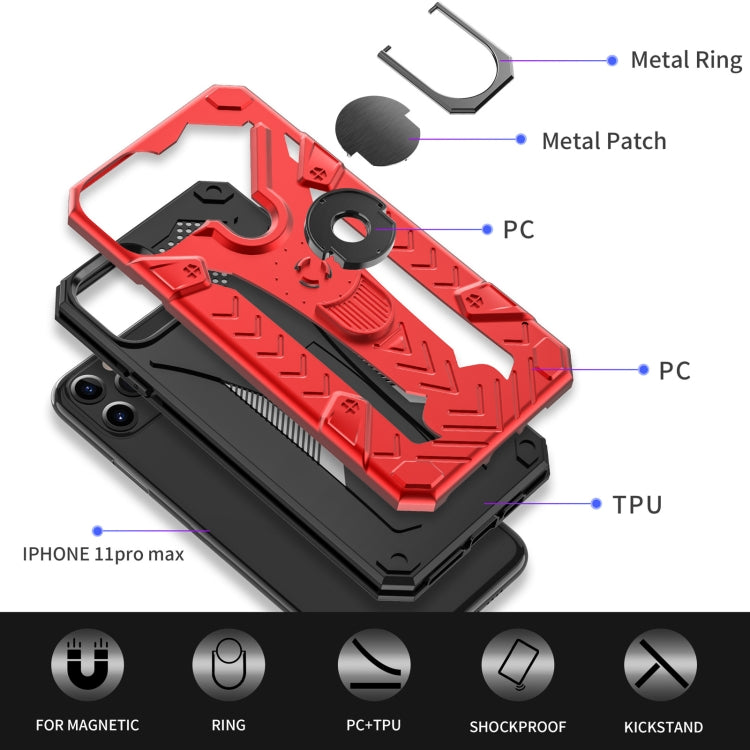 For iPhone 11 Pro Armor Knight Series 2 in 1 PC + TPU Protective Casewith Ring Holder