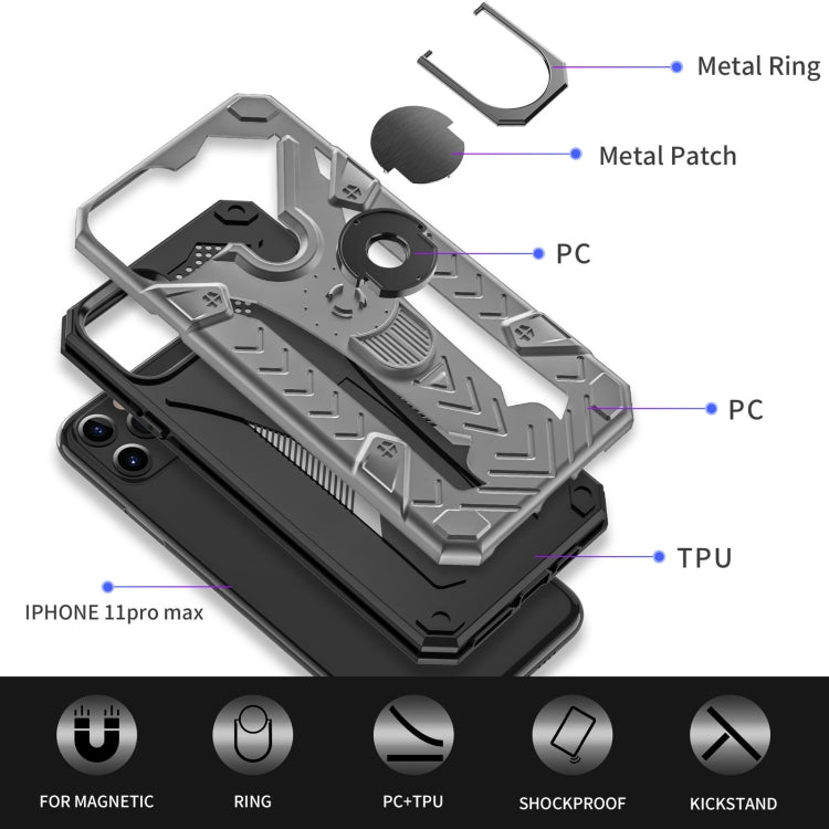 For iPhone 11 Pro Armor Knight Series 2 in 1 PC + TPU Protective Casewith Ring Holder