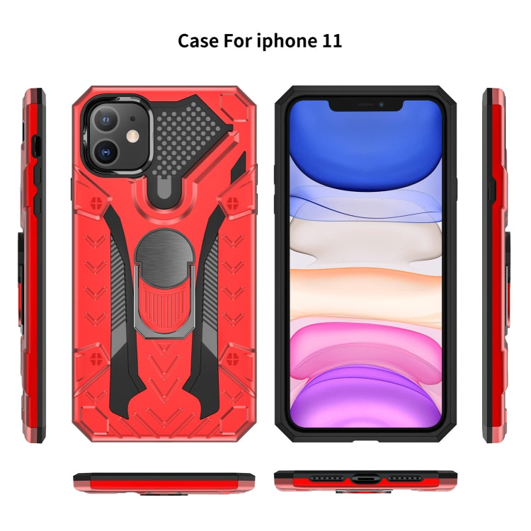 For iPhone 11 Armor Knight Series 2 in 1 PC + TPU Protective Case with Ring Holder