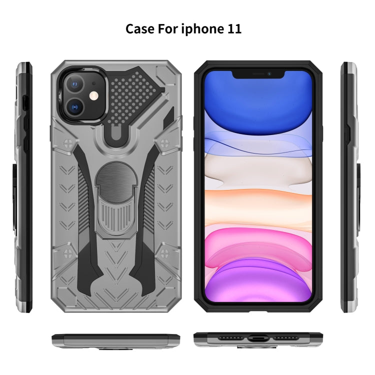 For iPhone 11 Armor Knight Series 2 in 1 PC + TPU Protective Case with Ring Holder