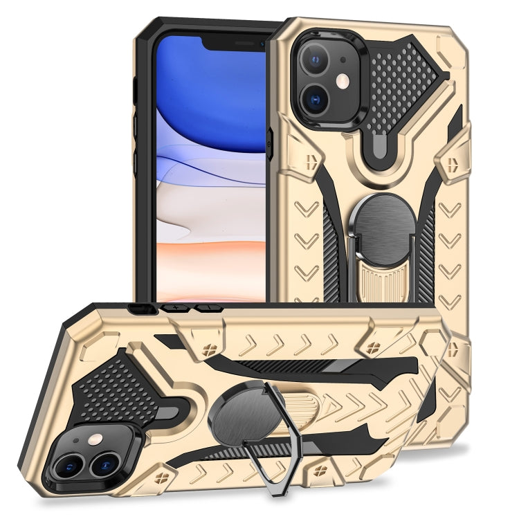 For iPhone 11 Armor Knight Series 2 in 1 PC + TPU Protective Case with Ring Holder