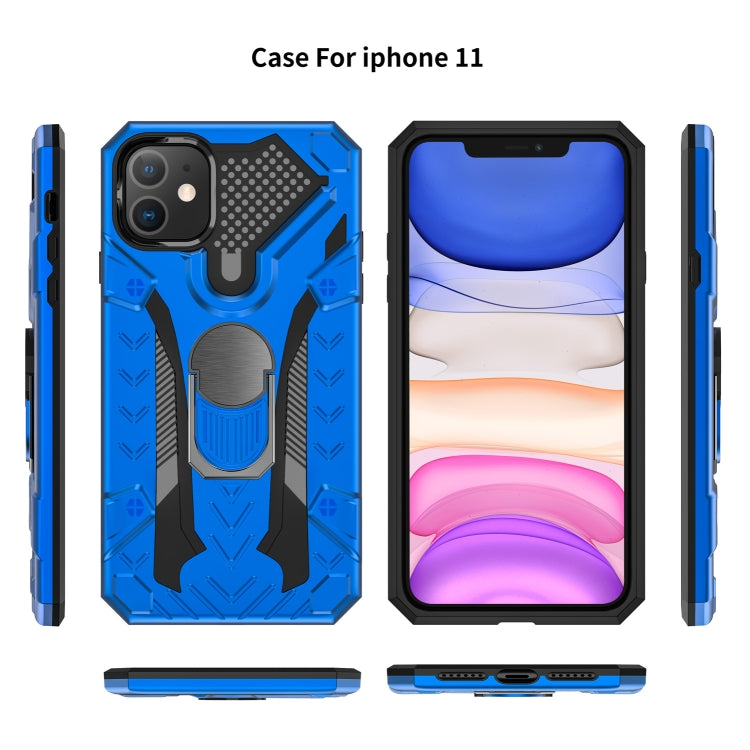 For iPhone 11 Armor Knight Series 2 in 1 PC + TPU Protective Case with Ring Holder