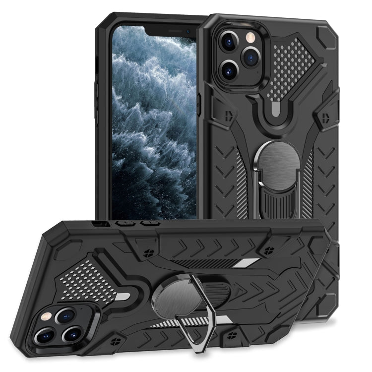 For iPhone 11 Pro Max Armor Knight Series 2 in 1 PC + TPU Protective Case with Ring Holder