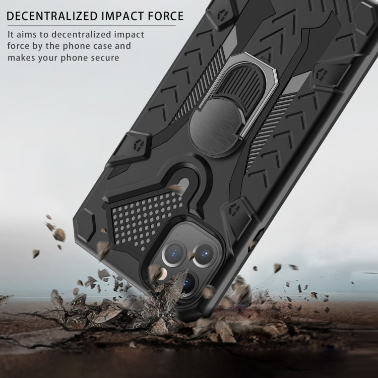 For iPhone 11 Pro Max Armor Knight Series 2 in 1 PC + TPU Protective Case with Ring Holder