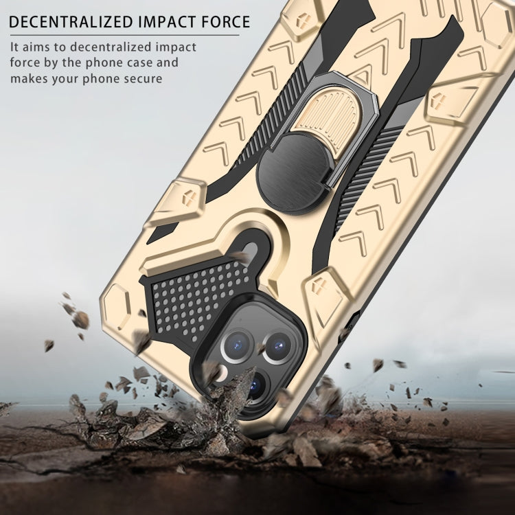 For iPhone 11 Pro Max Armor Knight Series 2 in 1 PC + TPU Protective Case with Ring Holder