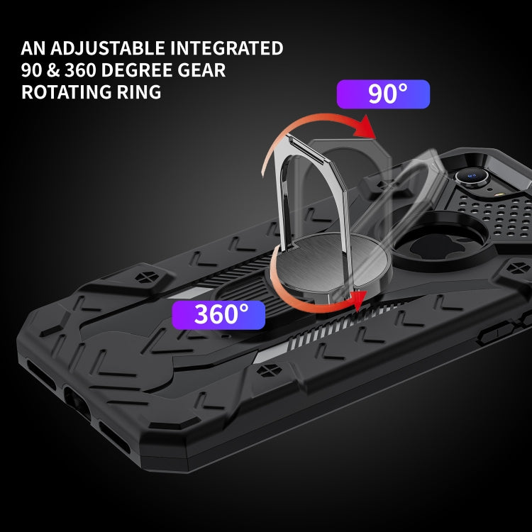 For iPhone SE 2022 / SE 2020 / 8 / 7 Armor Knight Series 2 in 1 PC + TPU Protective Case with Ring Holder
