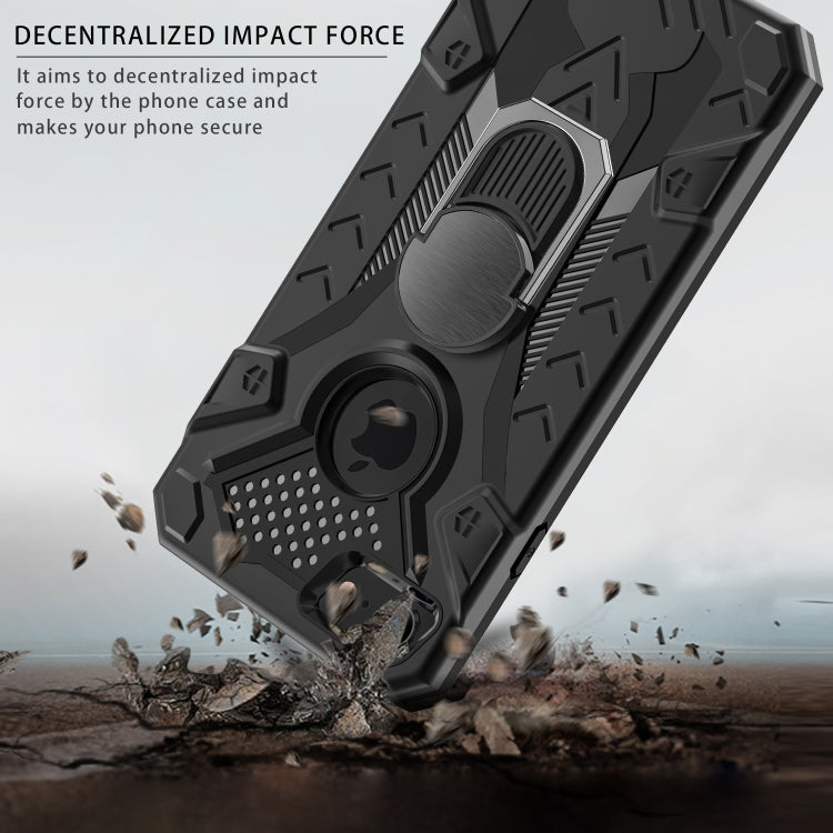 For iPhone SE 2022 / SE 2020 / 8 / 7 Armor Knight Series 2 in 1 PC + TPU Protective Case with Ring Holder